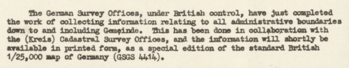 I.A. & C. Division Situation As At 21 Feb. 1946 Statement German Survey Offices
